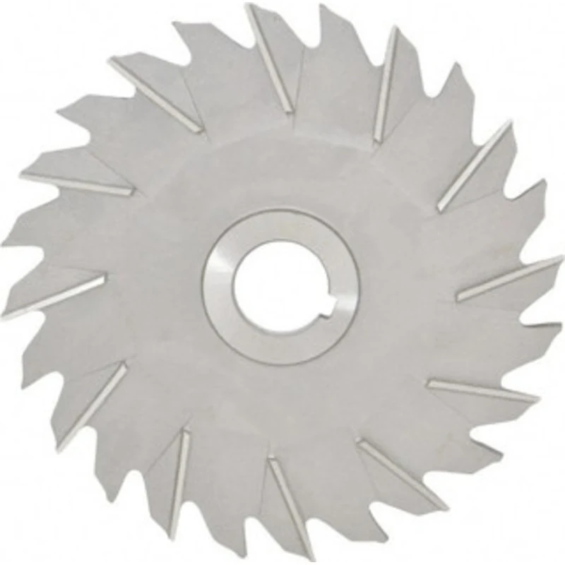 Made in USA 6 Diam x 1/4 Face Width Staggered Tooth Side Milling Cutter 1 Arbor Hole, High Speed Steel, Uncoated, 24 ...